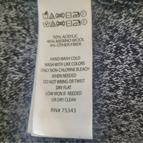 Jones & Co Wool Blend Single Button Sweater Jacket Size Large - Picture 7 of 7